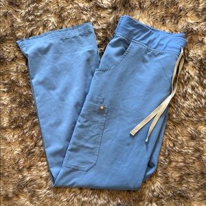 FIGS Blue Scrub Pants with Drawstring